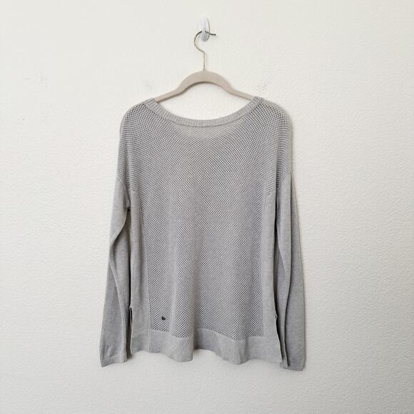 [Lululemon] Heathered Vapor Gray Well Being Sweater Cashmere Blend Sz Small S 4 - Picture 4 of 12